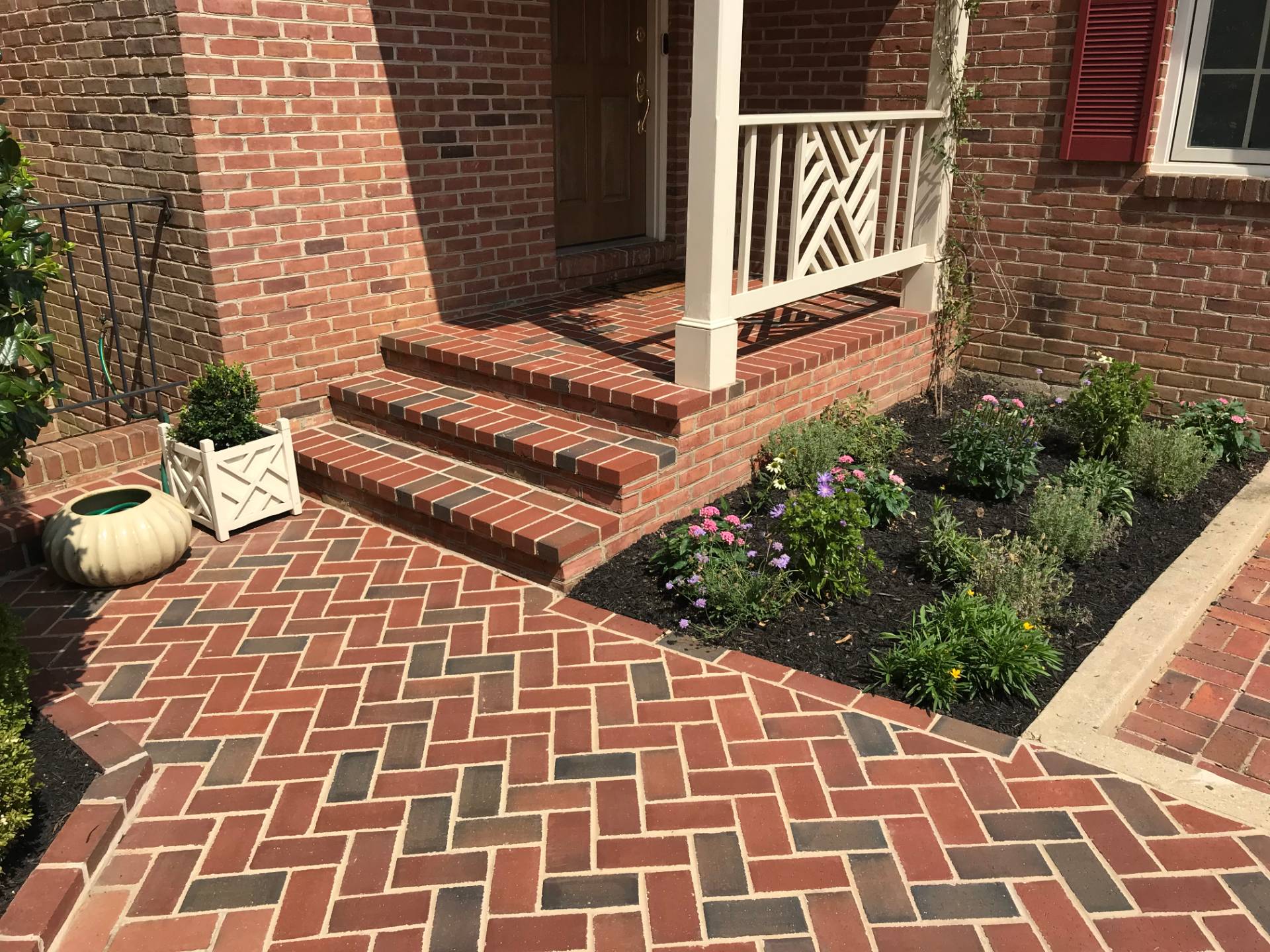 Image of Brick walk with patio area by Capital Masonry VA