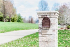 image of brick mailbox pillar