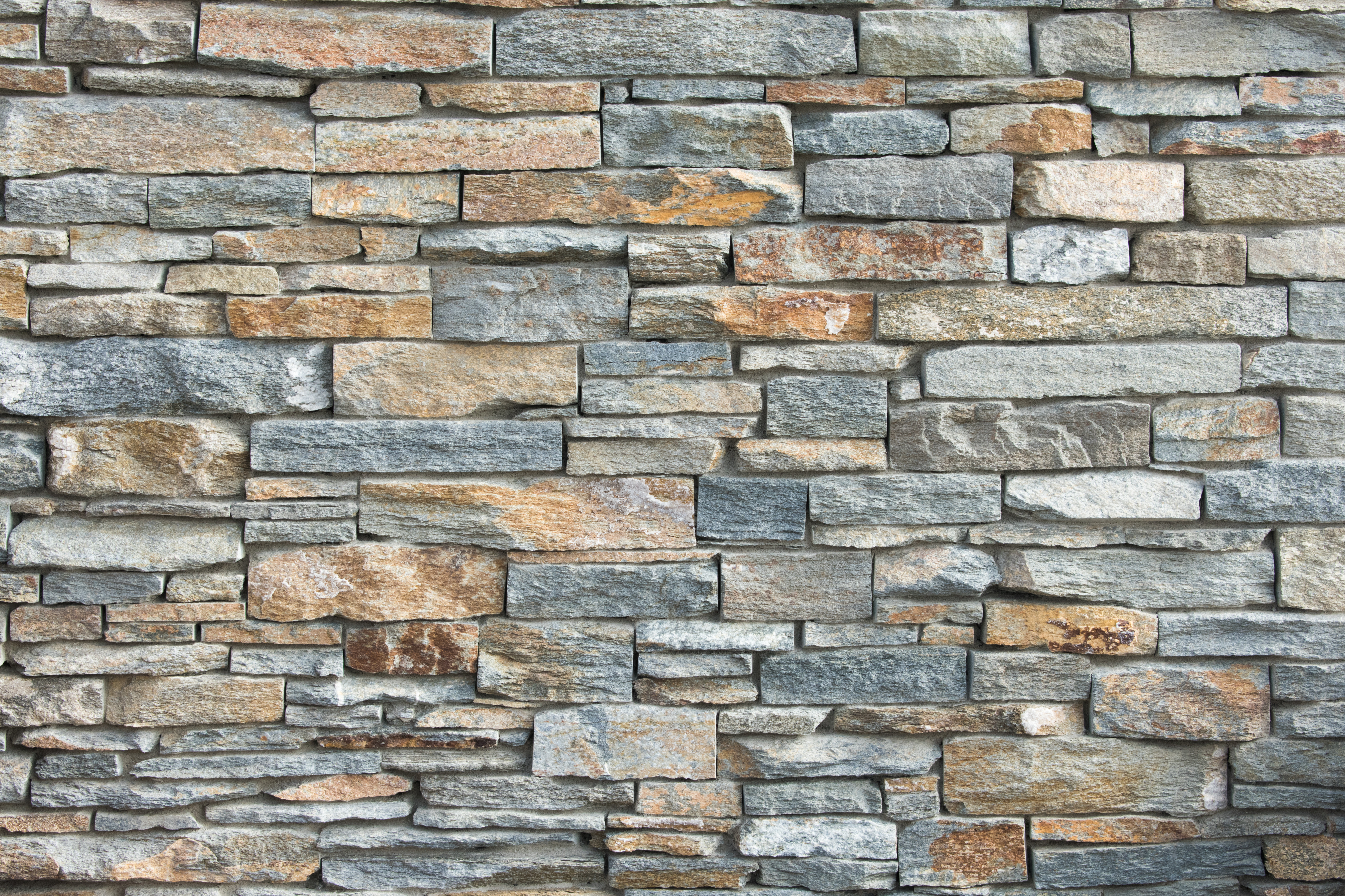 stone cladding on wall face